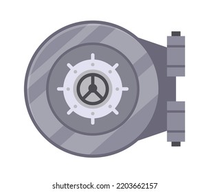 Bank vault cover. Vector illustration