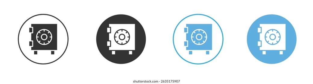 Bank vault icon Editable flat style, illustration icons