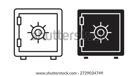 Bank vault icon simple vectors in black, suitable for projects
