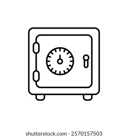 Bank vault icon Vector logo set flat