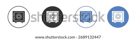 Bank vault icon vector. Logo Template illustration design
