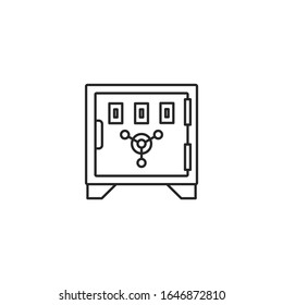 bank vault Icon vector sign isolated for graphic and web design.bank vault symbol template color editable on white background.