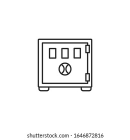 bank vault Icon vector sign isolated for graphic and web design.bank vault symbol template color editable on white background.