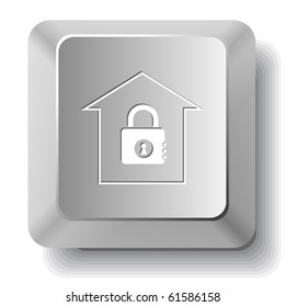 Bank. Vector computer key.