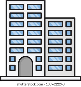 Bank-Vektorflachfarbensymbol 