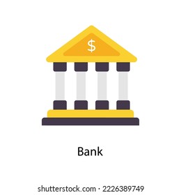 Iconos planos vectoriales bancarios. Ilustración de acciones simple