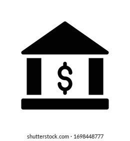 bank vector glyph flat icon 
