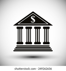 Bank vector icon.