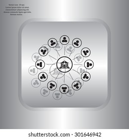 bank vector icon
