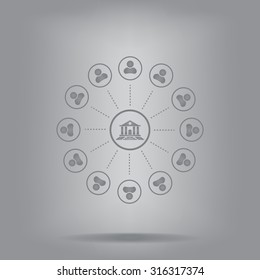bank vector icon
