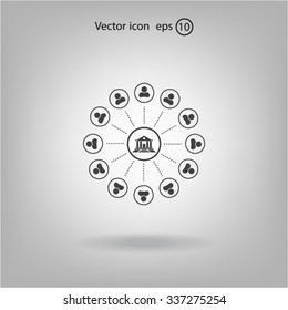 bank vector icon
