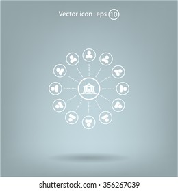 bank vector icon