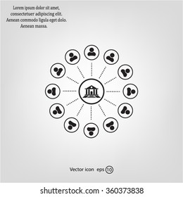 bank vector icon