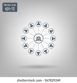 bank vector icon