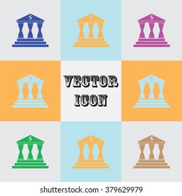 Bank vector icon