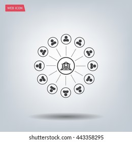 bank vector icon