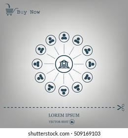 bank vector icon