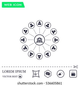bank vector icon