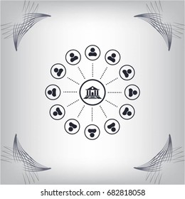bank vector icon