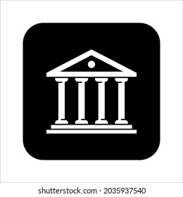 Bank vector Icon. Business centre vector illustration on white background. color editable eps 10
