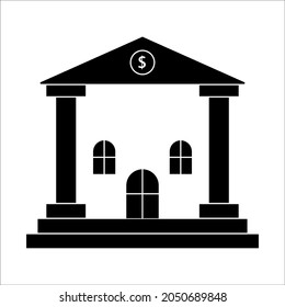 Bank vector Icon. Business centre vector illustration on white background. color editable eps 10