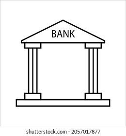 Bank-Vektorsymbol. Business Center, Vektorgrafik auf weißem Hintergrund. Farbeditierbare eps10