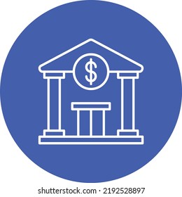Icono de vector de banco. Se puede usar para imprimir, móviles y aplicaciones web.