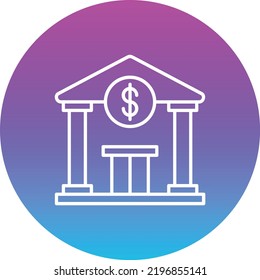 Icono de vector de banco. Se puede usar para imprimir, móviles y aplicaciones web.