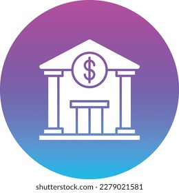 Icono de vector de banco. Se puede usar para imprimir, móviles y aplicaciones web.