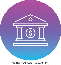 Bank vector icon. Can be used for printing, mobile and web applications.