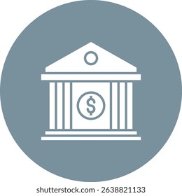 Bank vector icon. Can be used for printing, mobile and web applications.