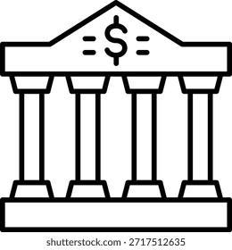 Icono de Vector bancario. Se puede utilizar para aplicaciones de impresión, móviles y de Web.