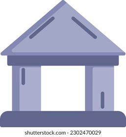 Bank Vector Icon Flat Style