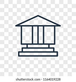 Bank vector icon isolated on transparent background, Bank logo concept