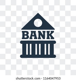 Bank vector icon isolated on transparent background, Bank logo concept