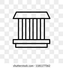 Bank vector icon isolated on transparent background, Bank logo concept
