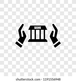 Bank vector icon isolated on transparent background, Bank transparency logo concept