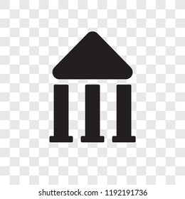Bank vector icon isolated on transparent background, Bank transparency logo concept