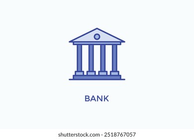 Icono de Vector de banco o logotipo Ilustración de símbolo