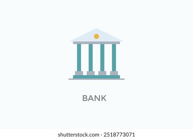 Icono de Vector de banco o logotipo Ilustración de símbolo