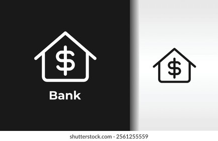 Bank Vector, Icon Or Logo Sign Isolated Symbol Illustration