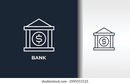 Bank Vector, Icon Or Logo Sign Isolated Symbol Illustration