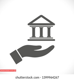 Bank  vector icon  , lorem ipsum Flat design