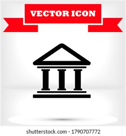 Bank vector icon , lorem ipsum Flat design