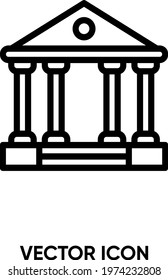 Bank vector icon. Modern, simple flat vector illustration for website or mobile app.Bank building symbol, logo illustration. Pixel perfect vector graphics	