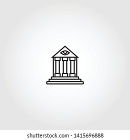 bank vector icon on white background