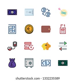 bank vector icon set
