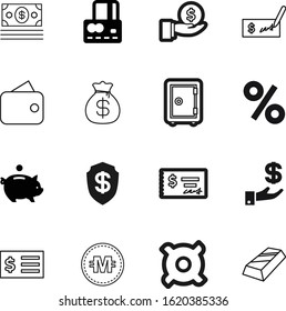 bank vector icon set such as: million, growth, holding, budget, pig, arm, europe, billing, decoration, marketing, investing, wallet, receipt, silver, loan, shield, door, password, wage, plastic