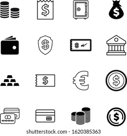 bank vector icon set such as: contour, defend, classical, bet, ingots, bullion, accounting, shadow, economy, green, europe, simple, architectural, system, customer, door, cheque, roman, euro