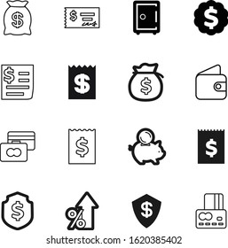 bank vector icon set such as: pouch, paid, interest, box, silhouette, number, rounded, blue, competition, funding, increase, percentage, system, concept, green, good, up, text, file, gold, progress